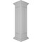 Ekena Millwork 12"W x 48"H Corner Newel Post with Panel, Peaked Capital & Base Trim (Installation kit included) NWL12X48CPP0B0 - alternate 4